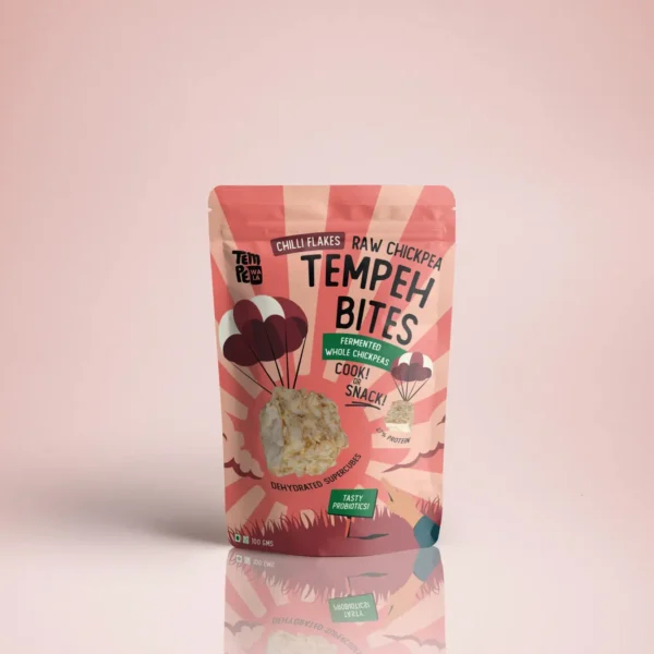 Chickpea Dehydrated Tempeh Bites - Chilli Flakes