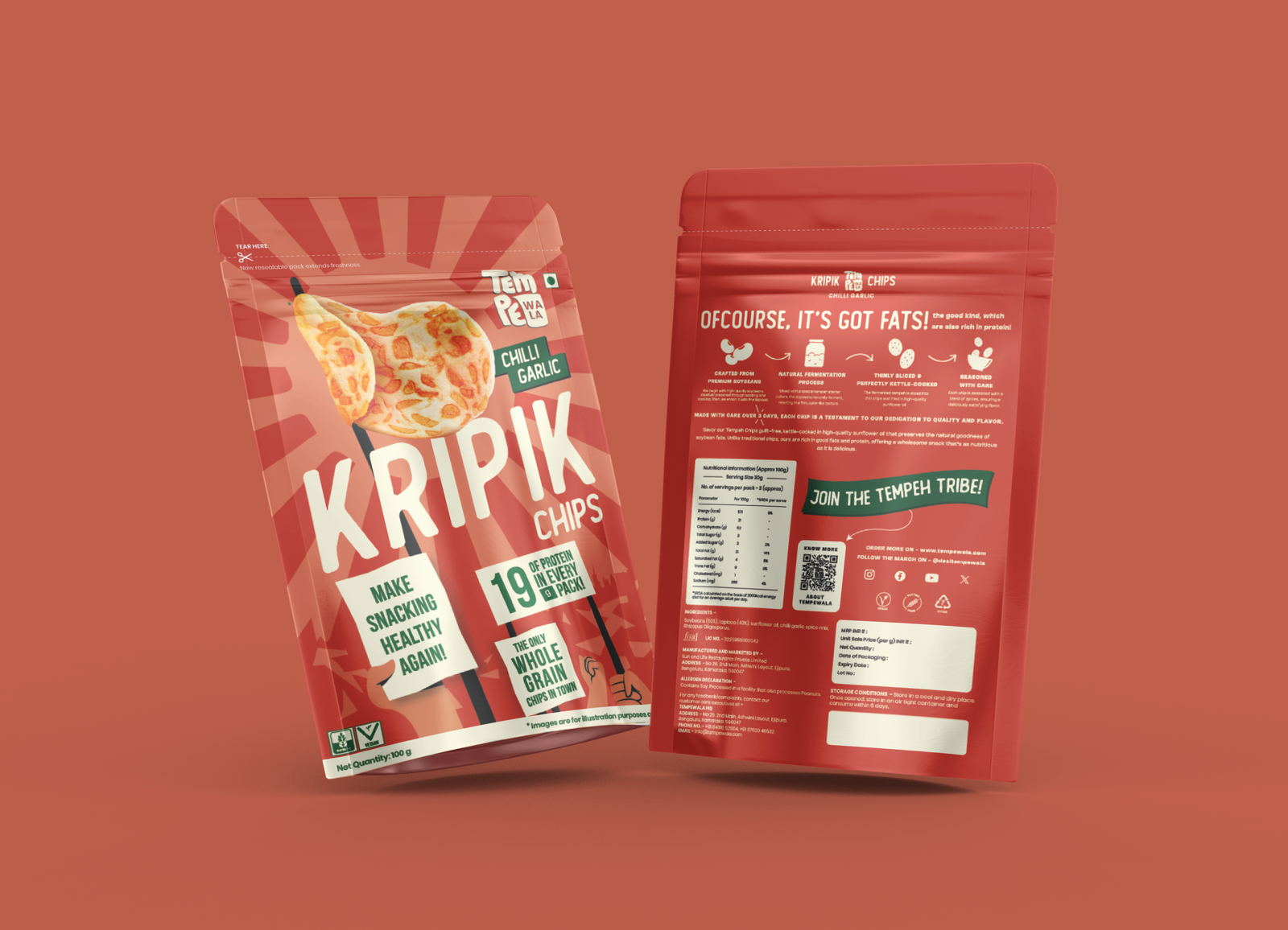 TempeWala Kripik Chips – crispy fermented soybean wafer snack