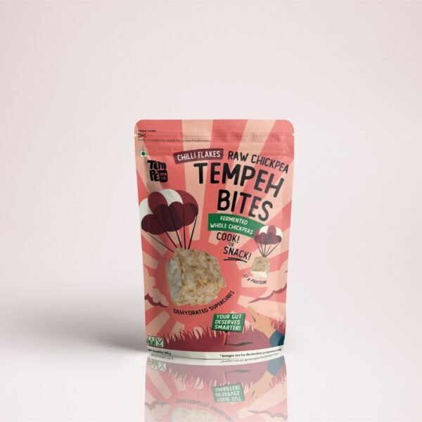 TempeWala Chilli Chickpea Tempeh Bites, 27g protein per 100g, soy-free