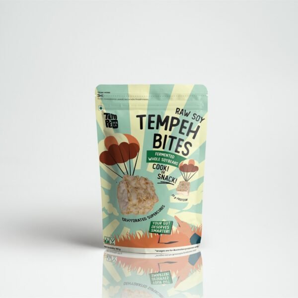 TempeWala Raw Soy Tempeh Bites, 59g protein per 100g, fermented whole soybeans