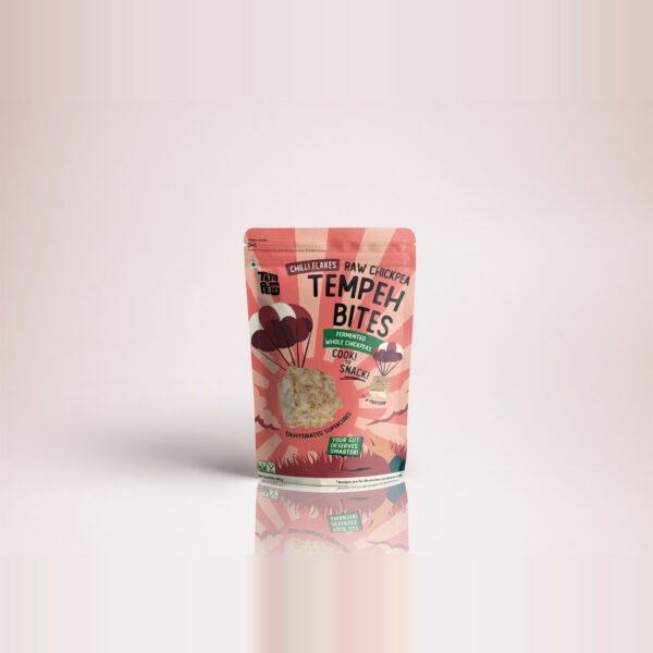 TempeWala Chilli Chickpea Tempeh Bites, 27g protein per 100g, soy-free