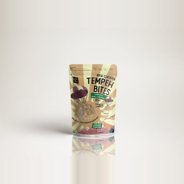 TempeWala Raw Chickpea Tempeh Bites, 27g protein per 100g, soy-free chana dal
