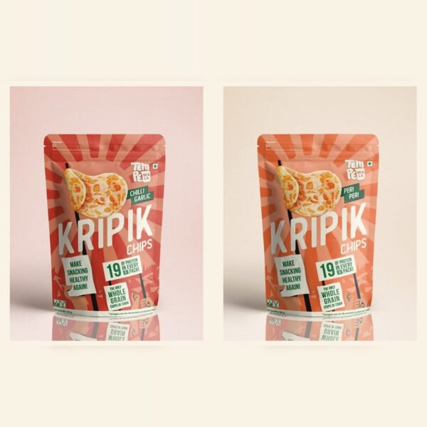 Kripik Tempeh Chips, Heat Duo (Chilli Garlic + Peri Peri)
