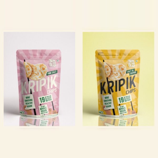 Kripik Tempeh Chips, Salty Duo (Pink Salt + Salt & Pepper)